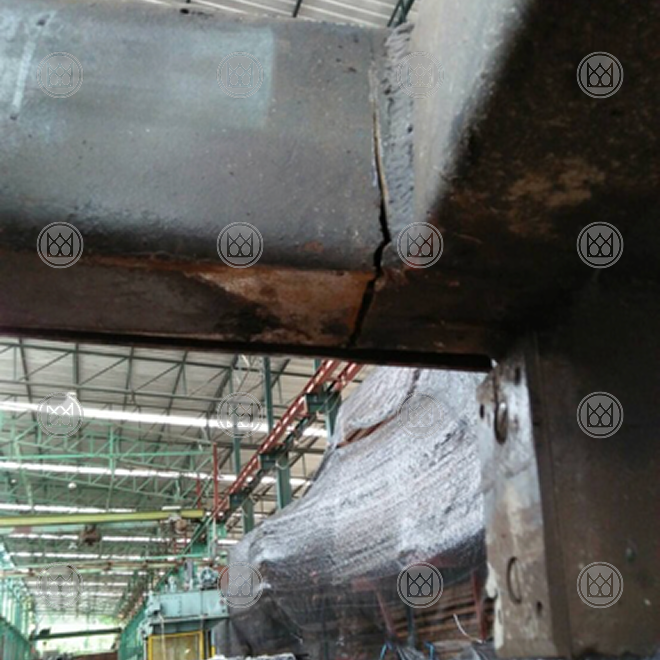 Crack identified on load-bearing frame